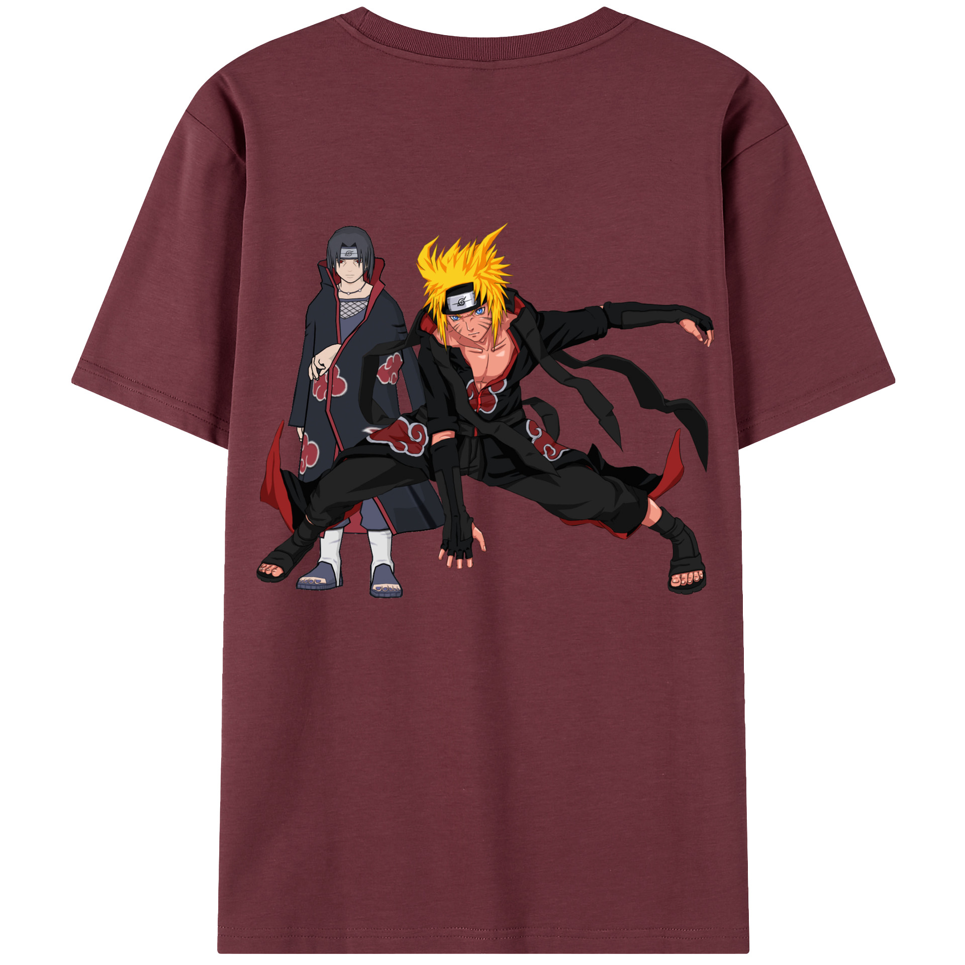 （画像用） NARUTO -ナルト- うずまき ナルト Uzumaki Naruto 綿100％半袖Tシャツ（背面プリント）